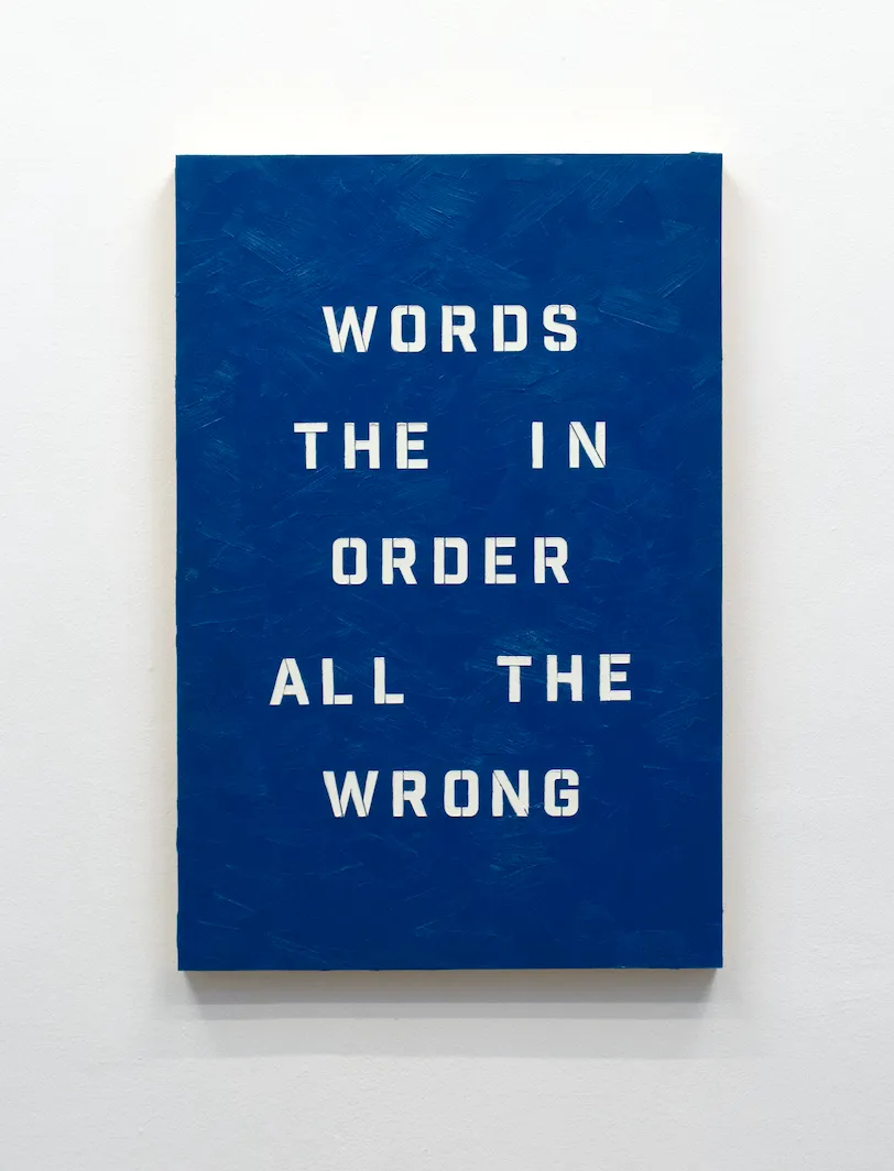 John Wood & Paul Harrison, Words the in Order All the Wrong, 2023