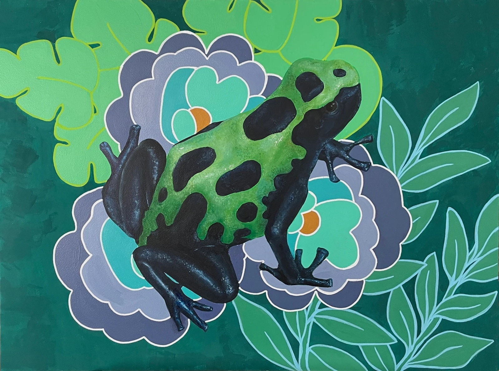 Kiera Nadeau, Frogs + Florals III, 2023
