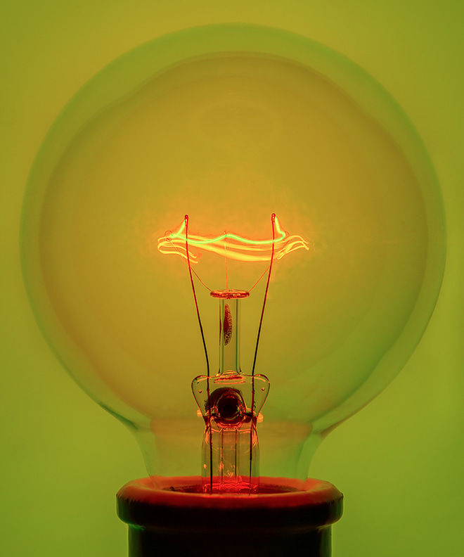 Amanda Means, Light Bulb 1, YELLOW, 2018