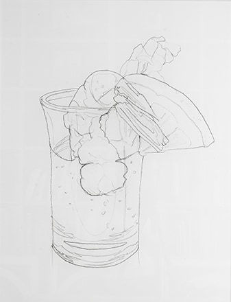 Christine Navin, Shrimp Cocktail Shooter (w/ Lemon Wedge), 2014