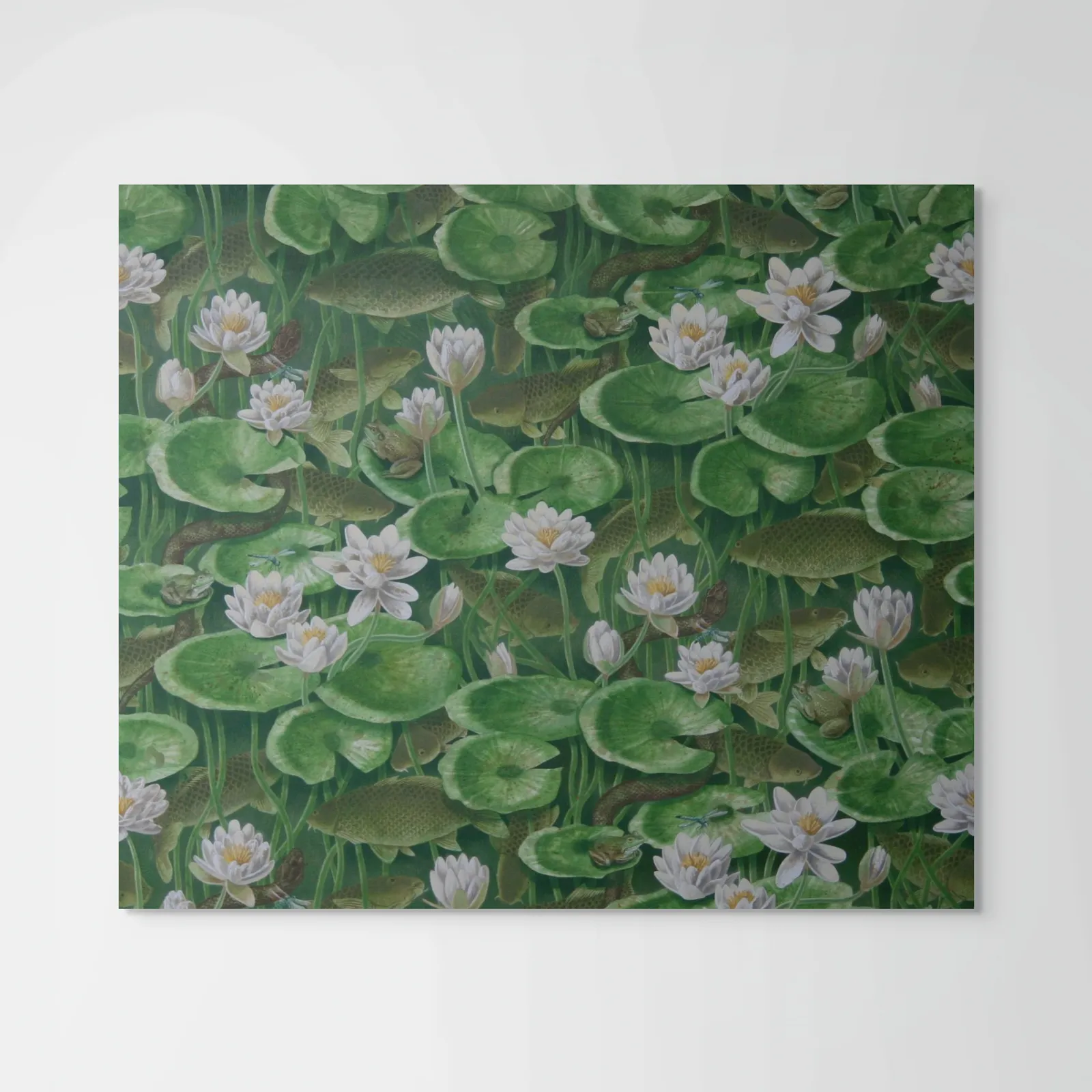 Alain Vaes, Water lilies and carps, 2011