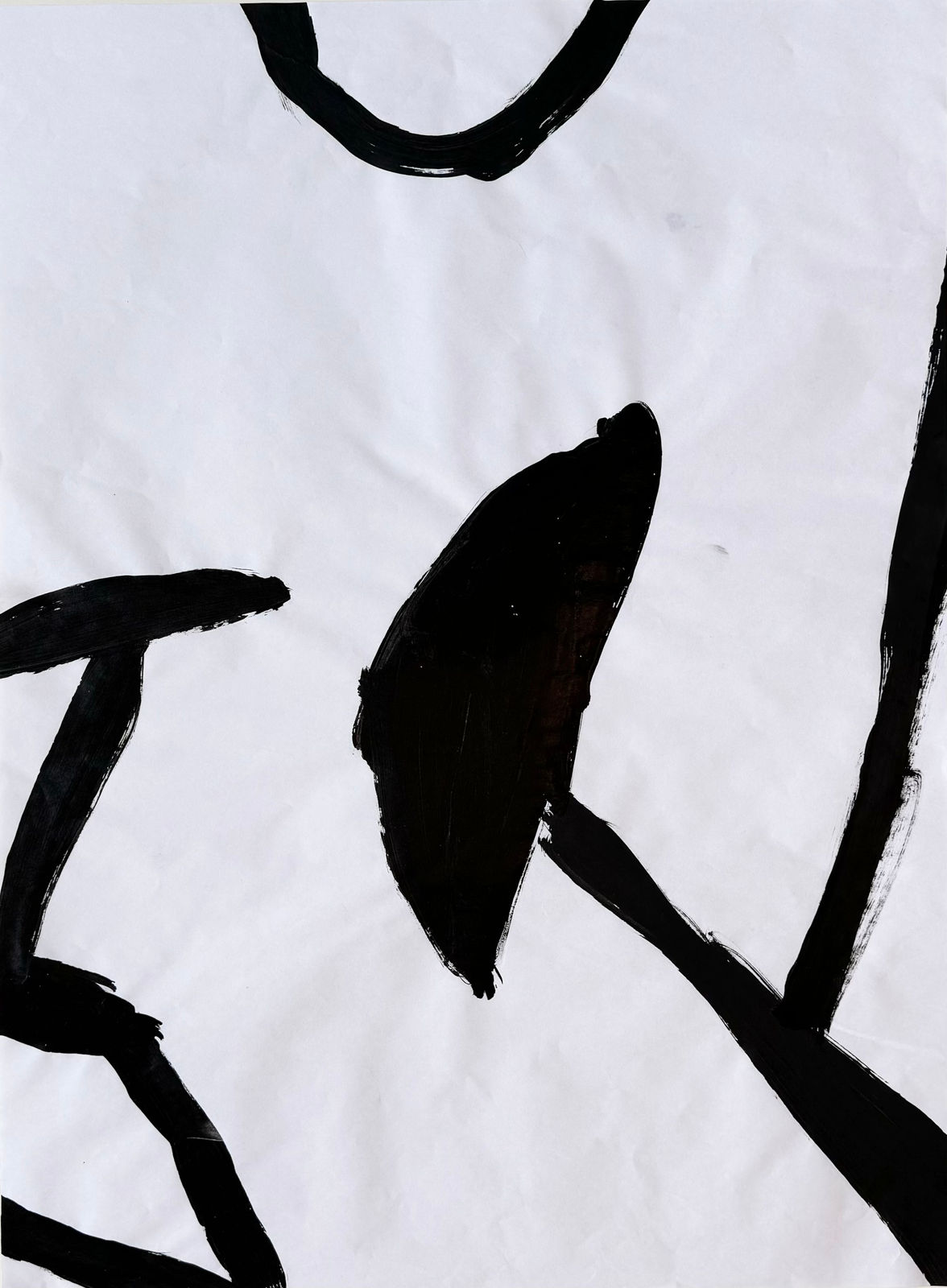 Sarah Boyts Yoder, Black and White Gesture 3, 2024