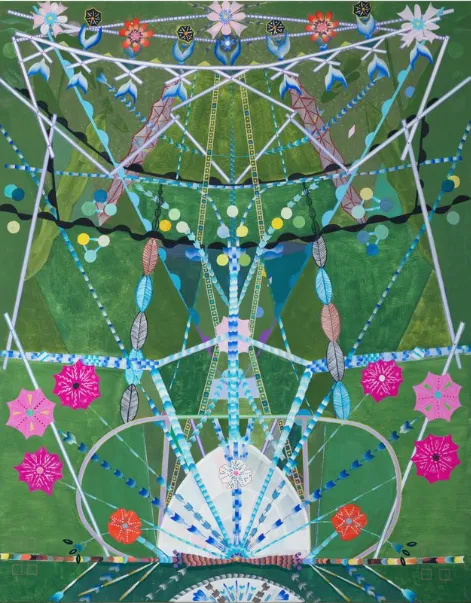 Ruby Palmer, Origin (on Green), 2025