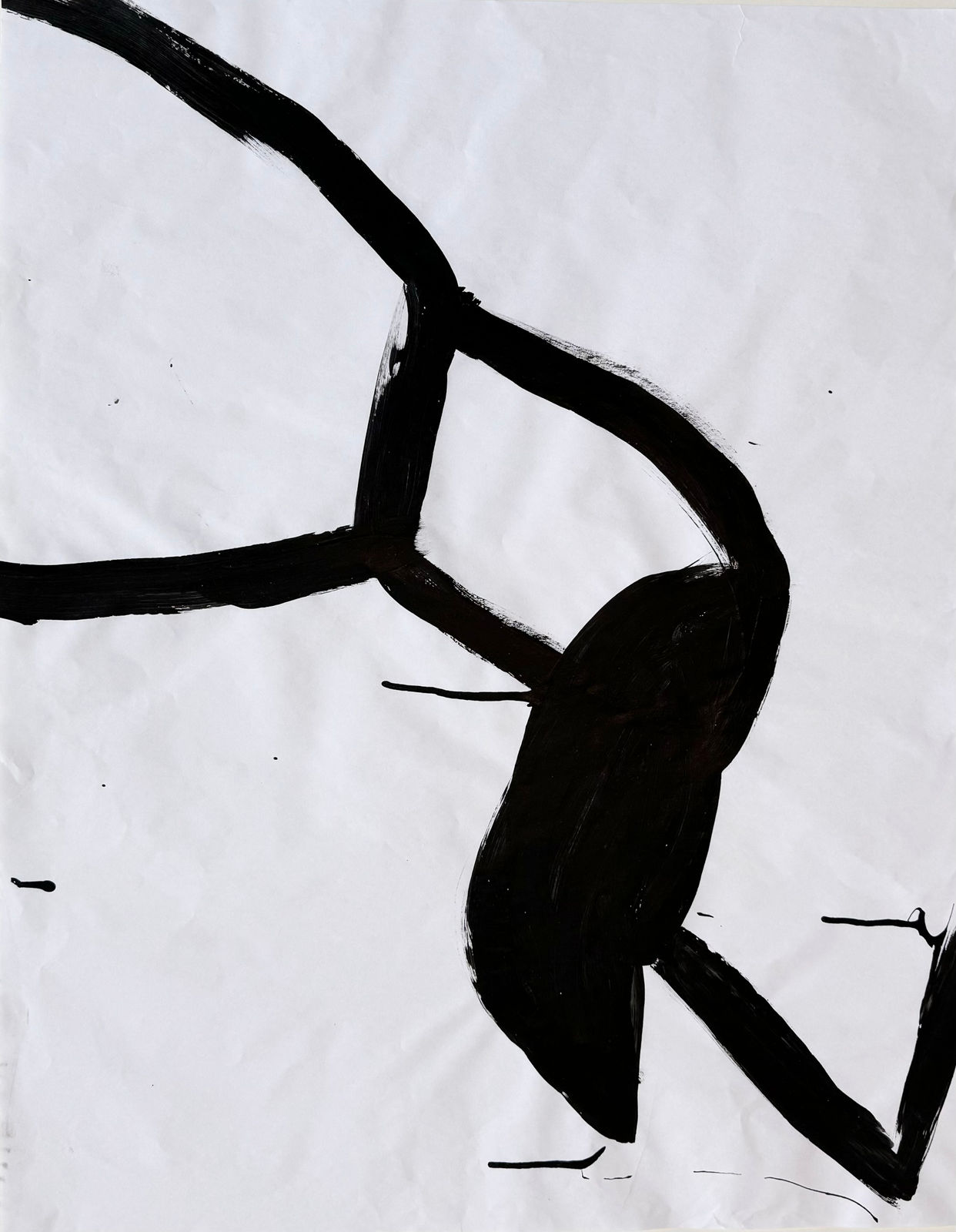 Sarah Boyts Yoder, Black and White Gesture 2, 2024