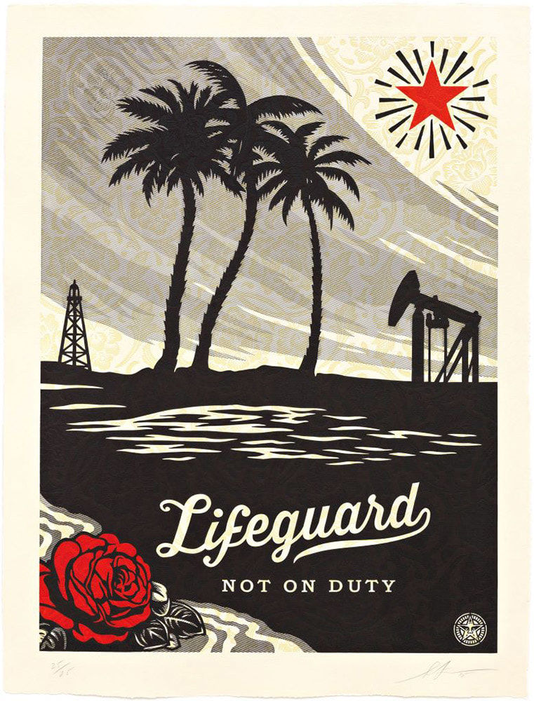 Shepard Fairey, Lifeguard Not on Duty, 2015