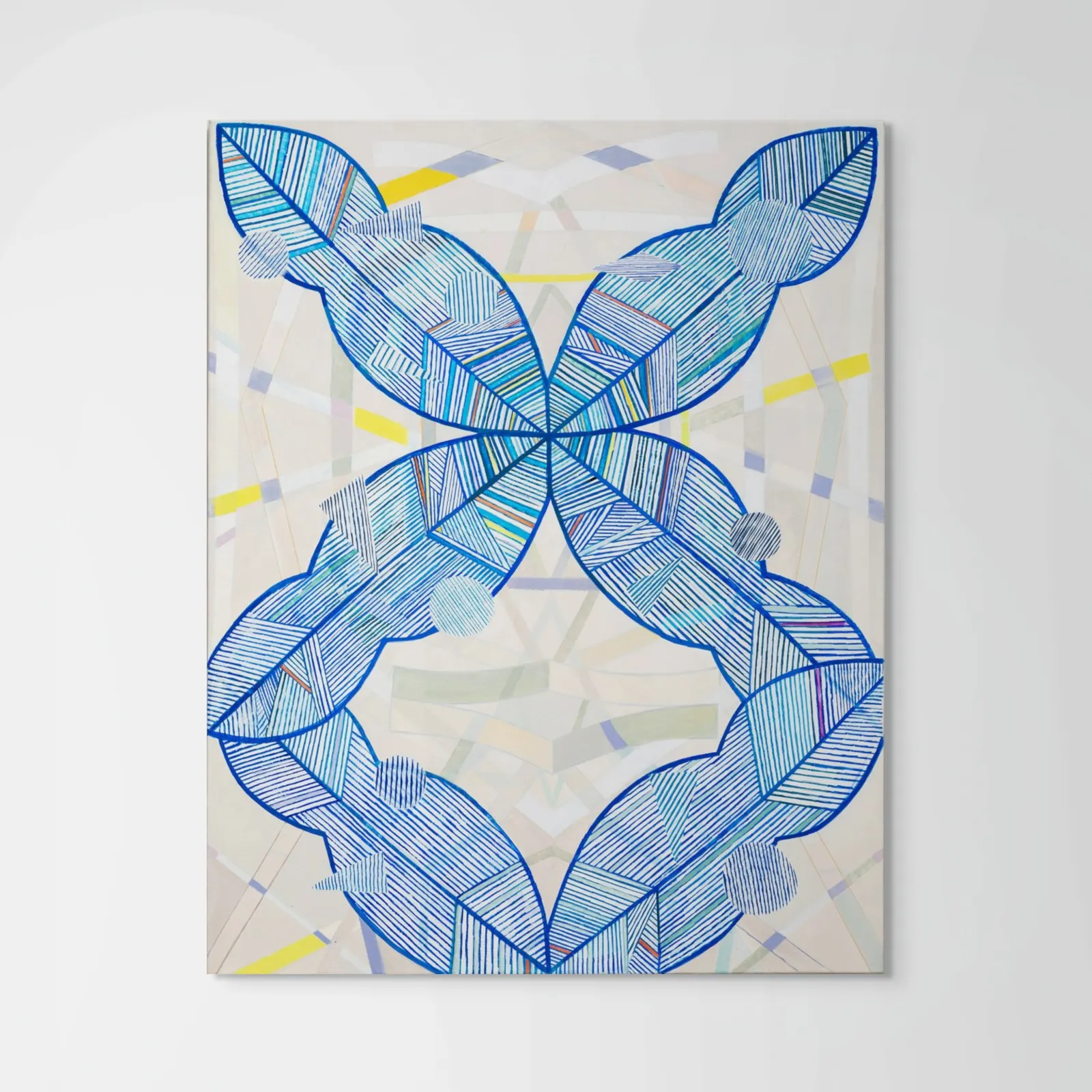 Ruby Palmer, Blue Striped Leaves, 2025