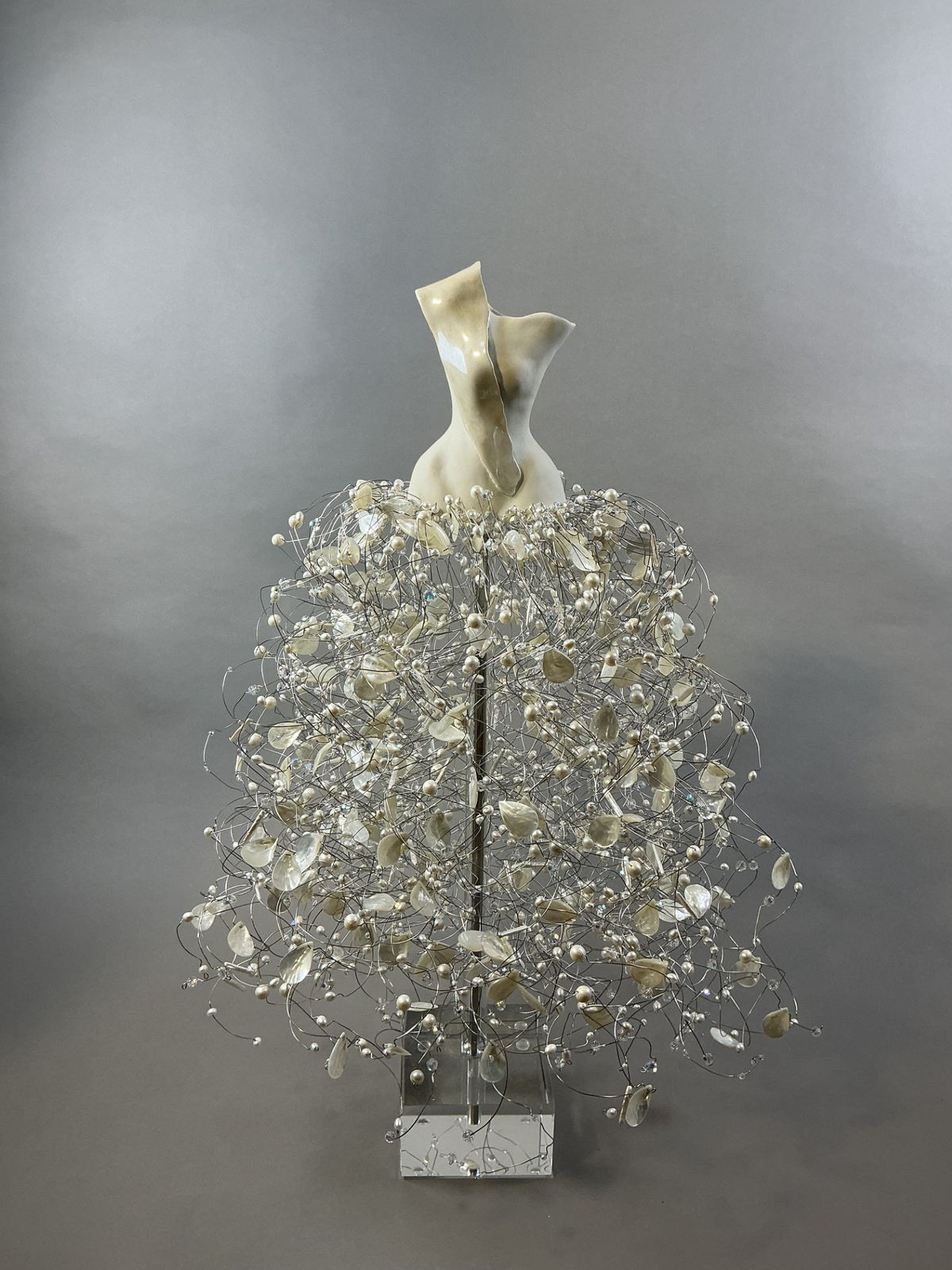 Estella Fransbergen, "One Shoulder Torso - Mother of Pearl Finish", 2025