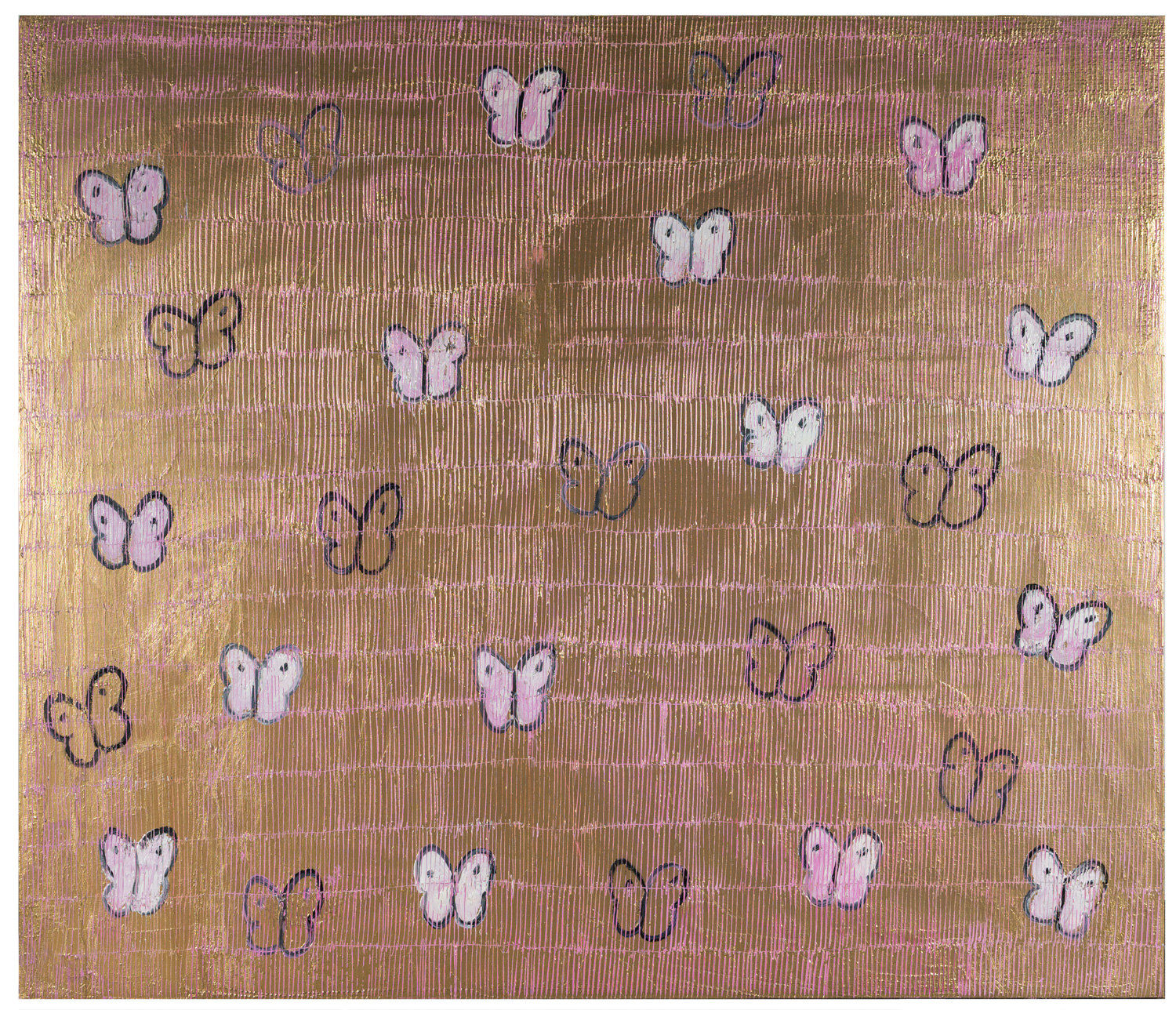 Hunt Slonem, "Pink Ascension Now", 2022