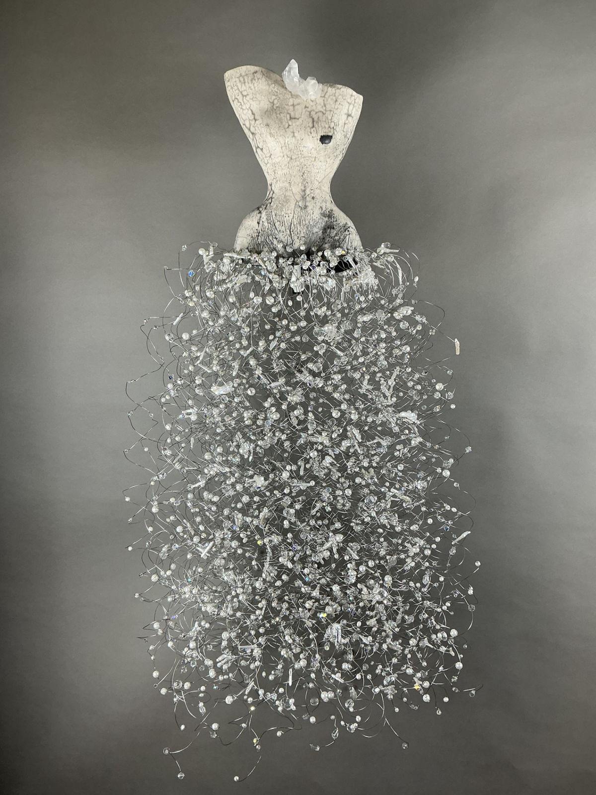 Estella Fransbergen, "Naked Raku Finish Clay Torso: Wall Mount", 2025