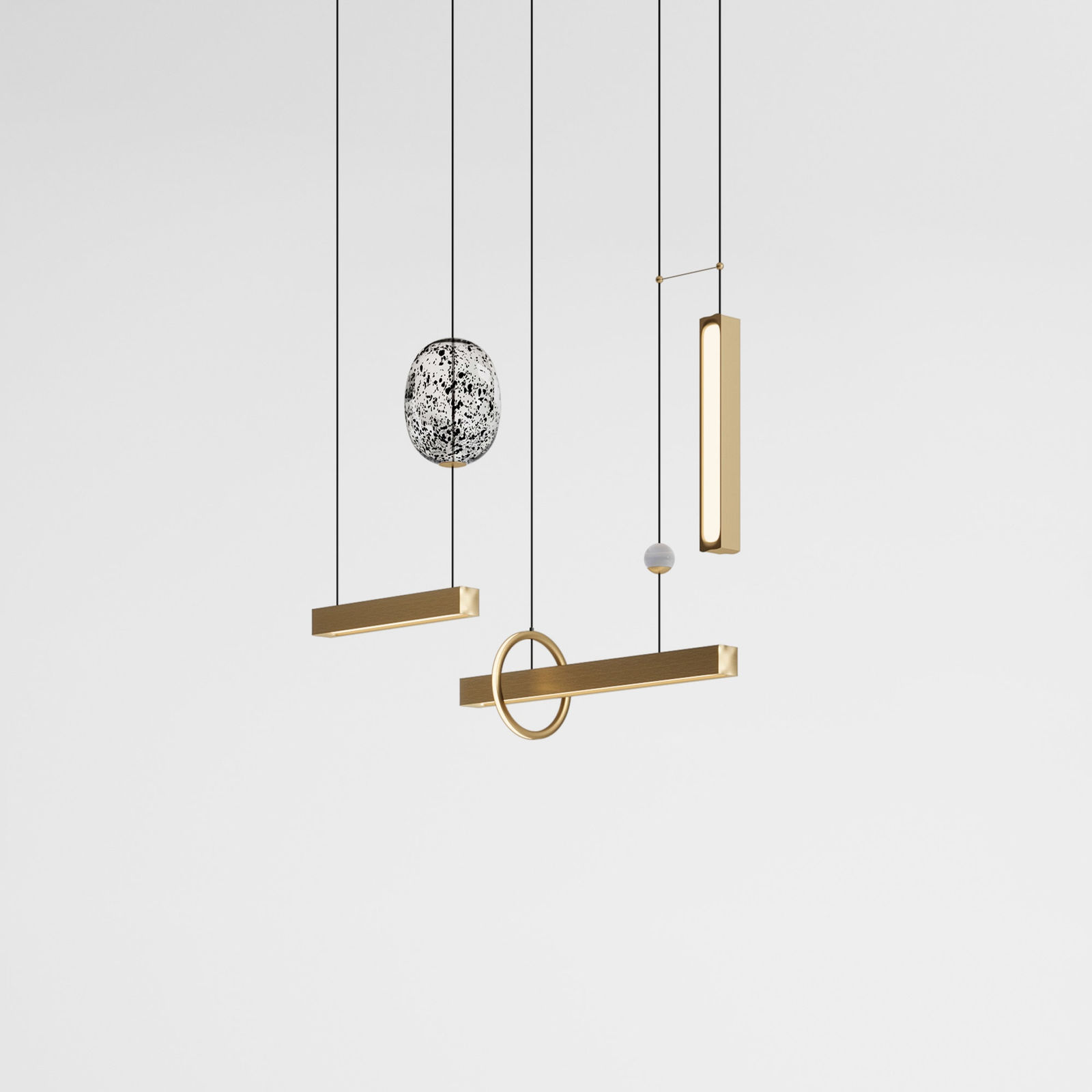 Giopato & Coombes, Milky Way Chandelier Horizontal Elements Small