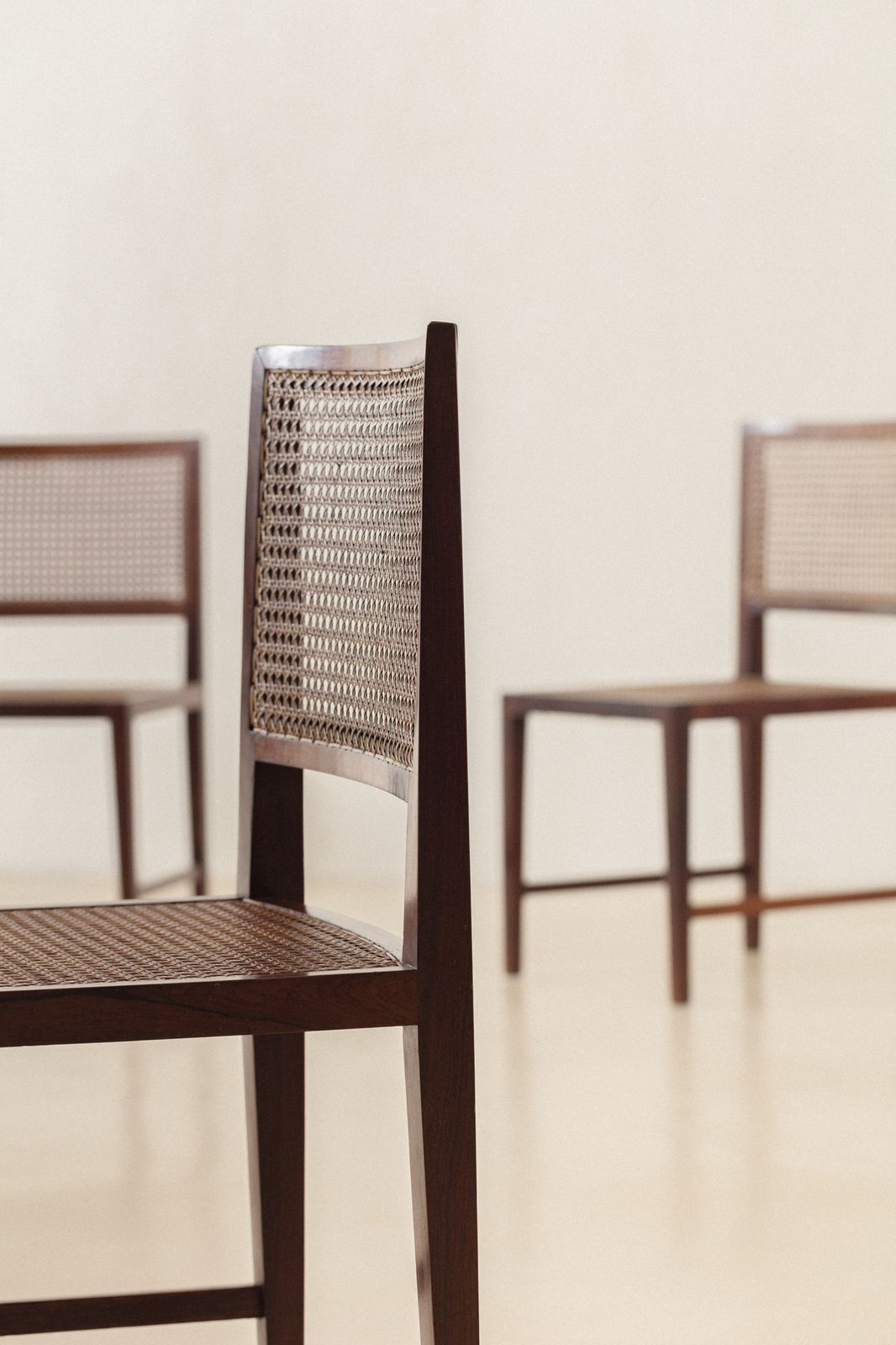 M.L. Magalhães, Cane Chairs (8 units), 1960s