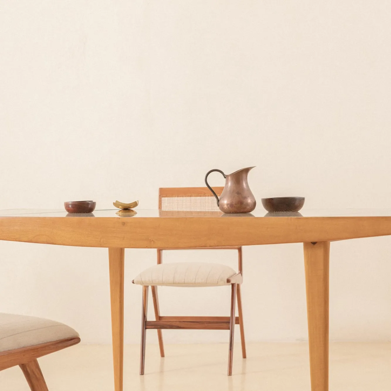 Carlo Hauner and Martin Eisler, Dining Table with Cane Top, 1950s