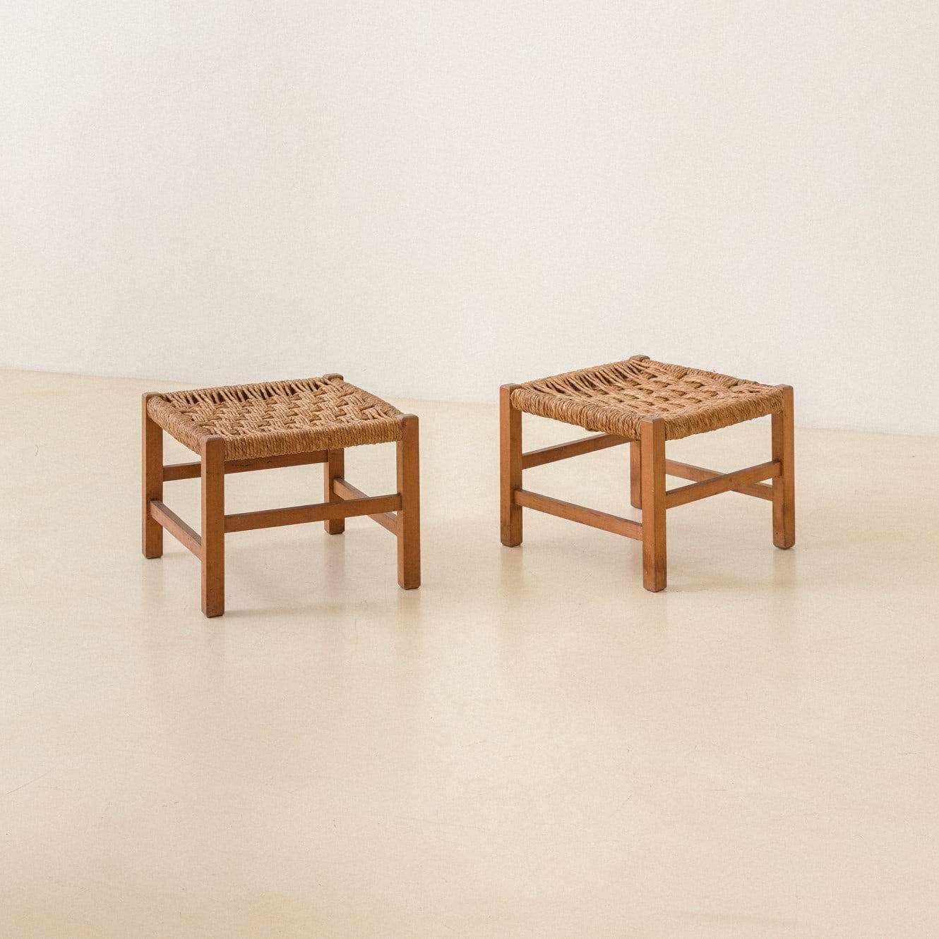 Unknown Artist, Taboa Straw Stool (2 units), 1960s