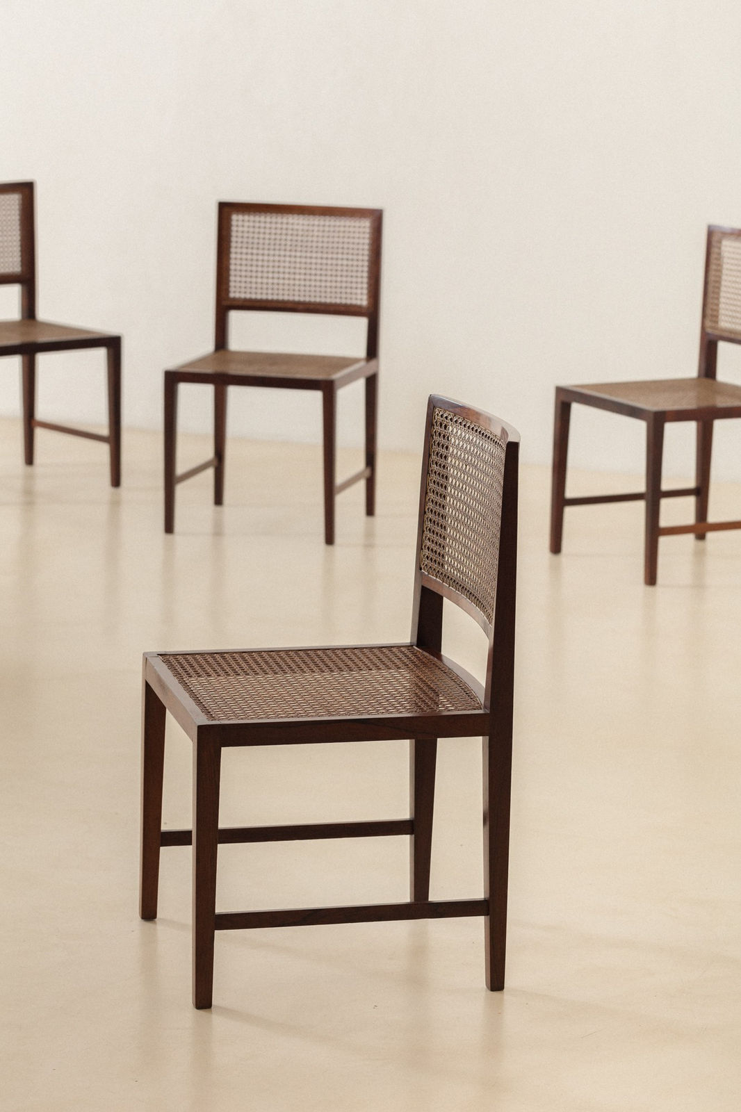 M.L. Magalhães, Cane Chairs (8 units), 1960s