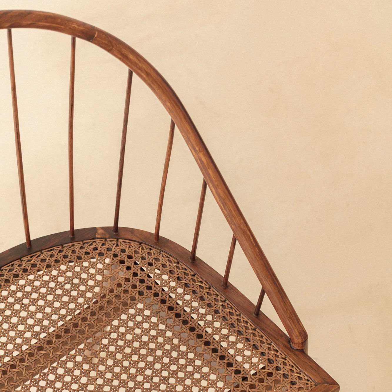 Joaquim Tenreiro, Curved Chair with stick back, 1961-1962