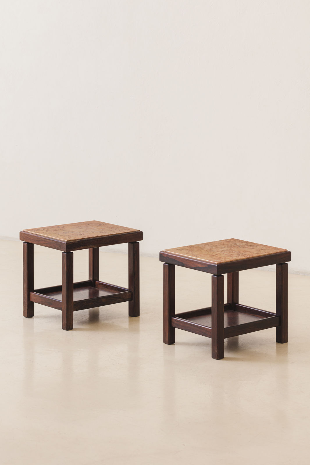 Unknown Artist, Marble side table (2 units - pair), 1960s