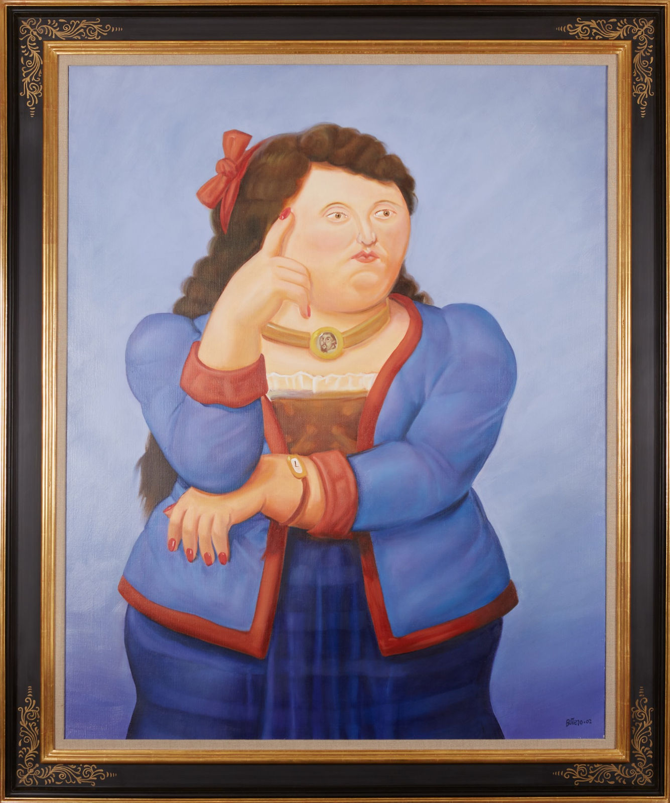 Fernando Botero, Woman in Blue Dress, 2002