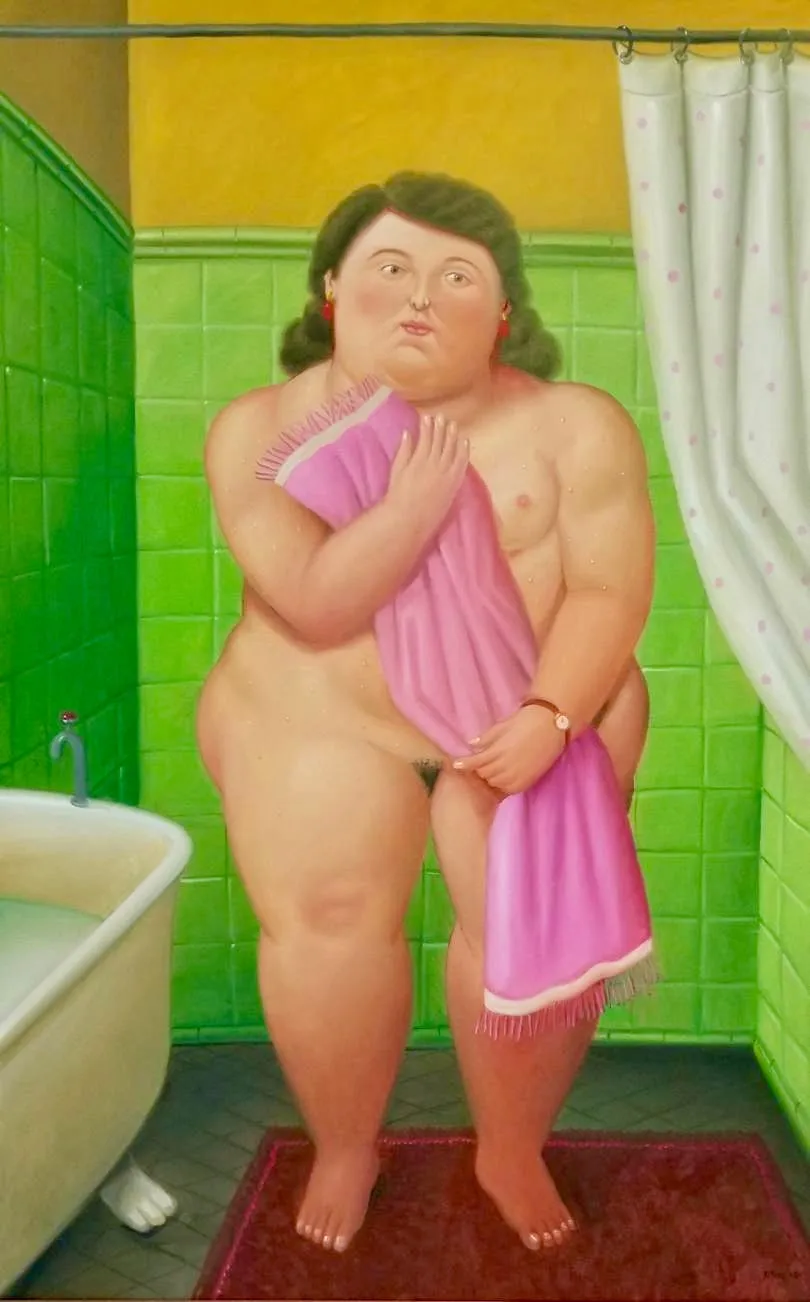 Fernando Botero, Woman in the Bathroom, 2002