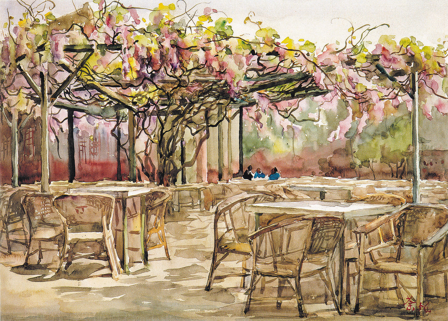 Wu Guanzhong 吳冠中, Wisteria 紫藤, 1956