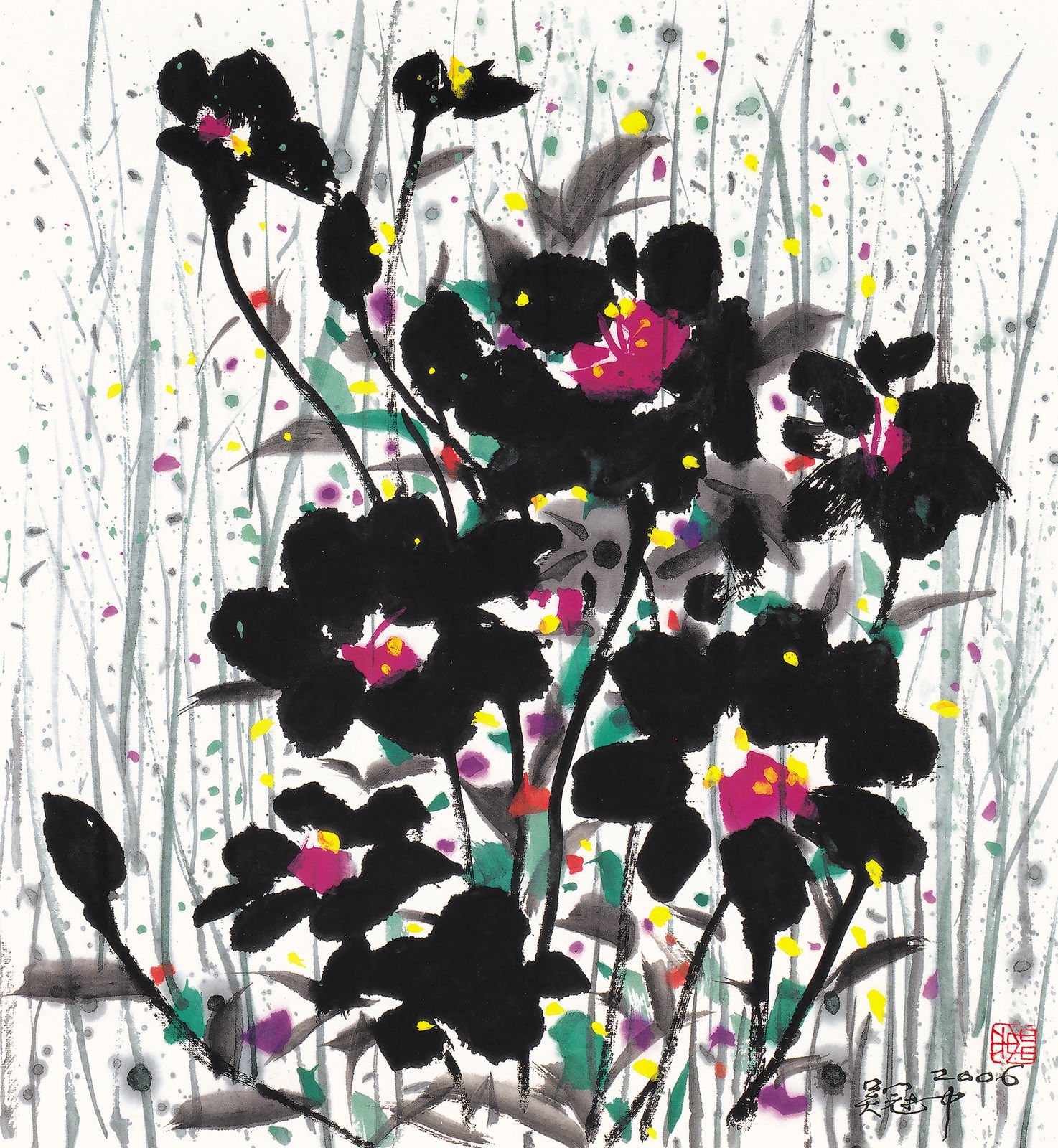 Wu Guanzhong 吳冠中, Flower III 花（之三）, 2006