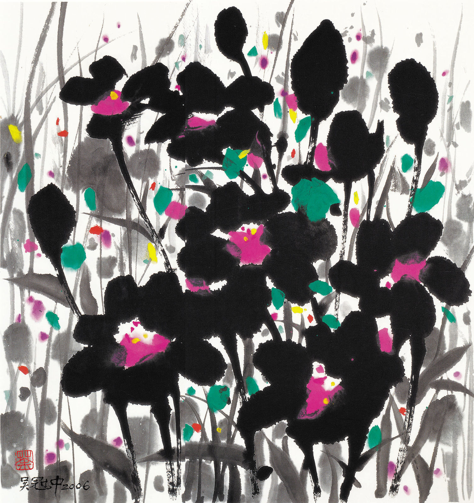 Wu Guanzhong 吳冠中, Flower II 花（之二）, 2006