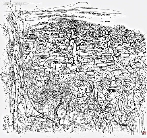 Wu Guanzhong 吳冠中, Early Spring of Shaoxing 紹興早春, 1977