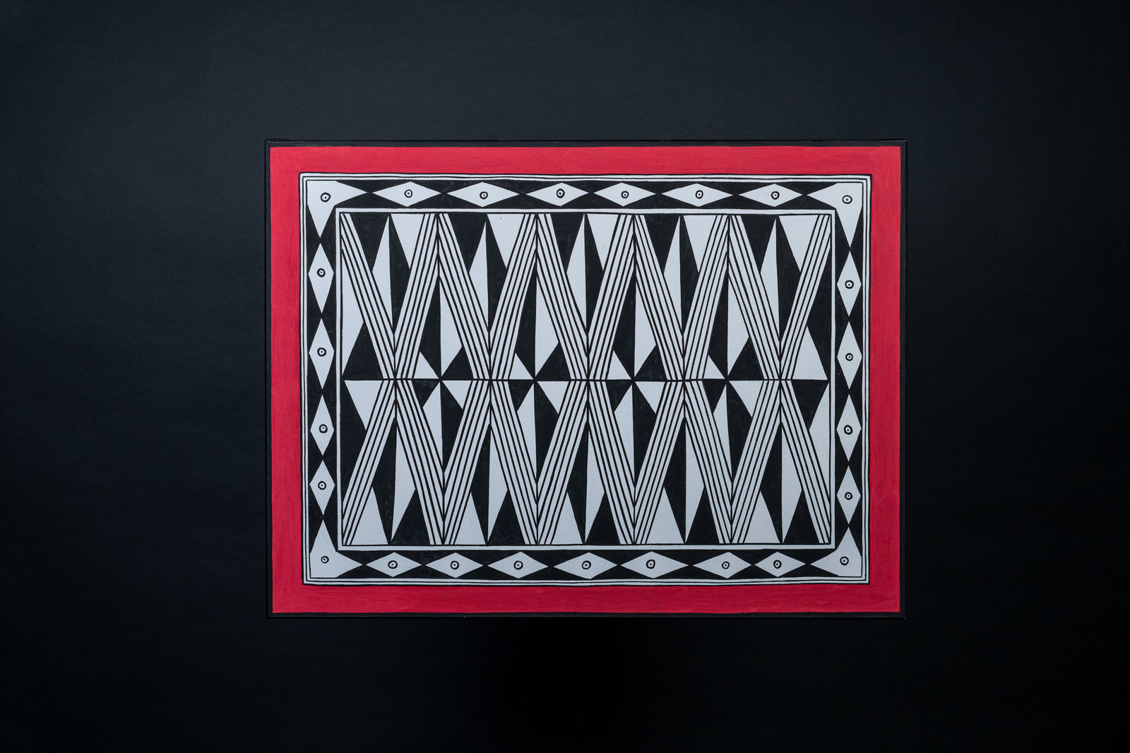 Taukana Regui Wauja, Peinture sur toile graphisme Wauja/ Painting on canvas graphics Wauja, 2022