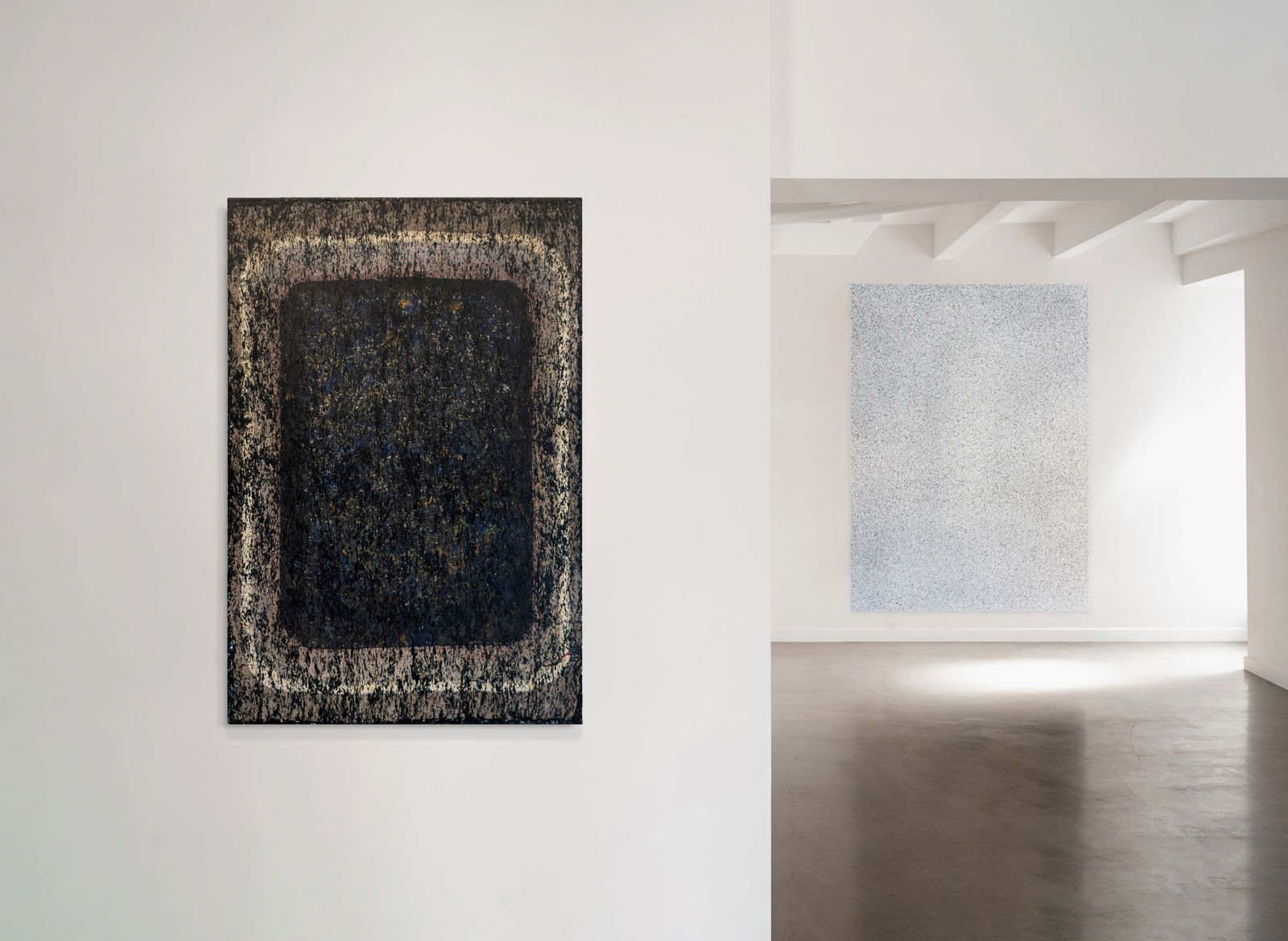 Installation view of Garrett Pruter's work Exeunt Inkjet Emulsion, 2021, Shown at Brigade Gallery in Copenhagen, Denmark.