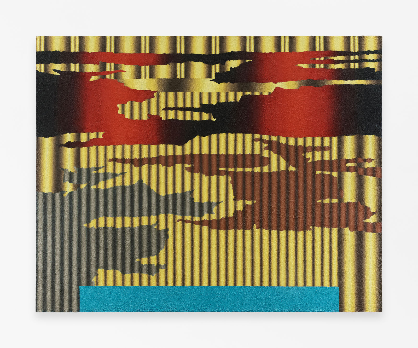 Kevin Lowenthal, Nickel titanium yellow, cadmium red, manganese grey, burnt sienna curtain, 2026