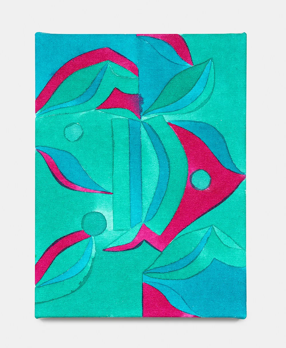Margaux Ogden, Bathers (Viridian, Blue & Magenta) 2, 2023