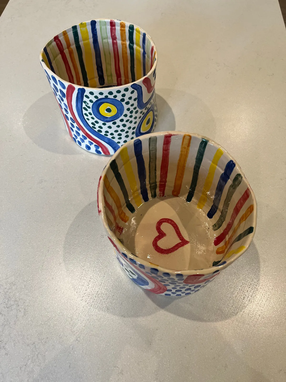 Cary Norman, Circles, spots and stripes, planter