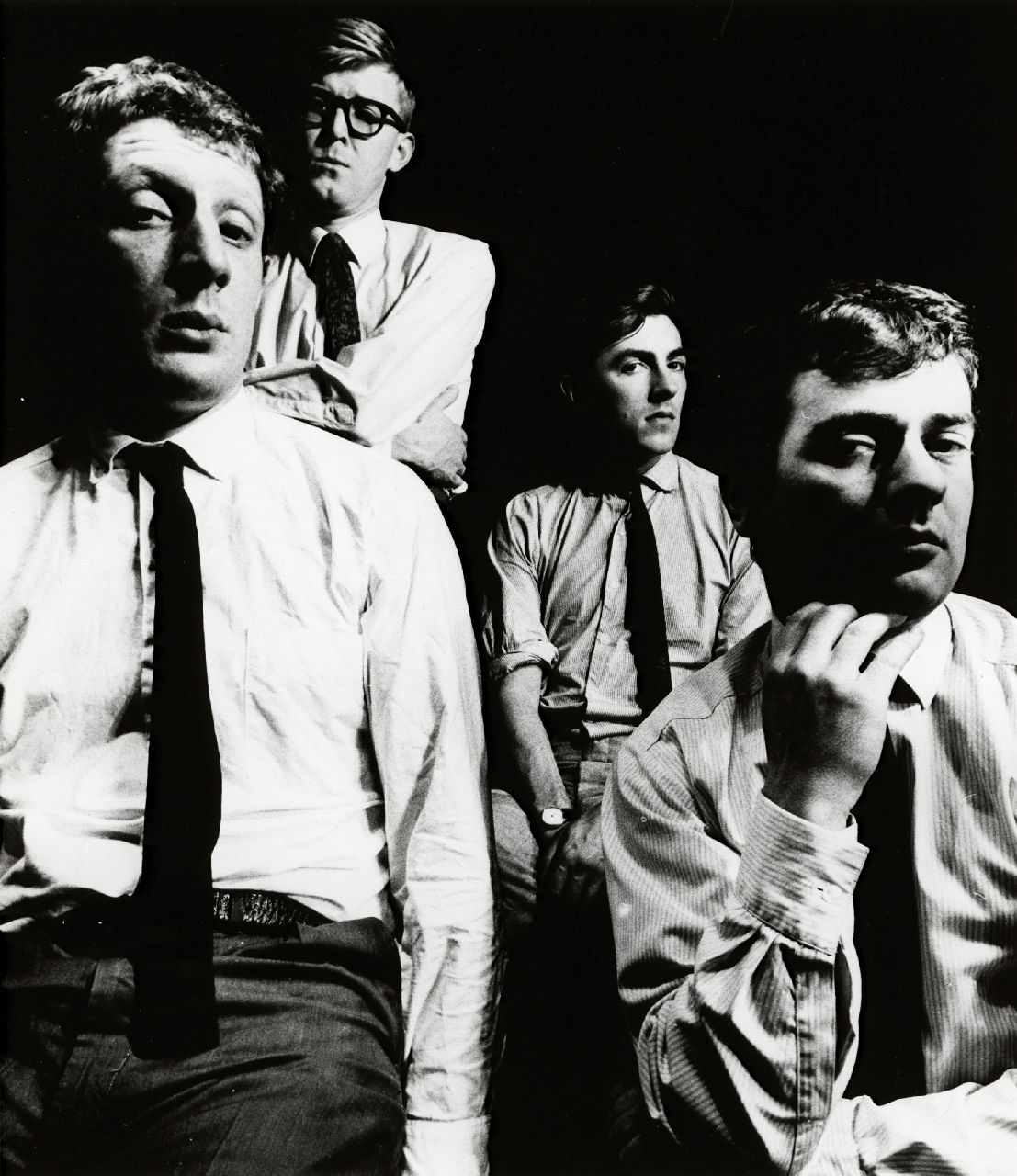 Bill Brandt, Beyond the Fringe (Jonathan Miller, Alan Bennett, Peter Cook, Dudley Moore), 1961