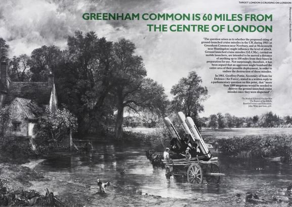 Peter Kennard, Target London. (Greenham Common), 1985