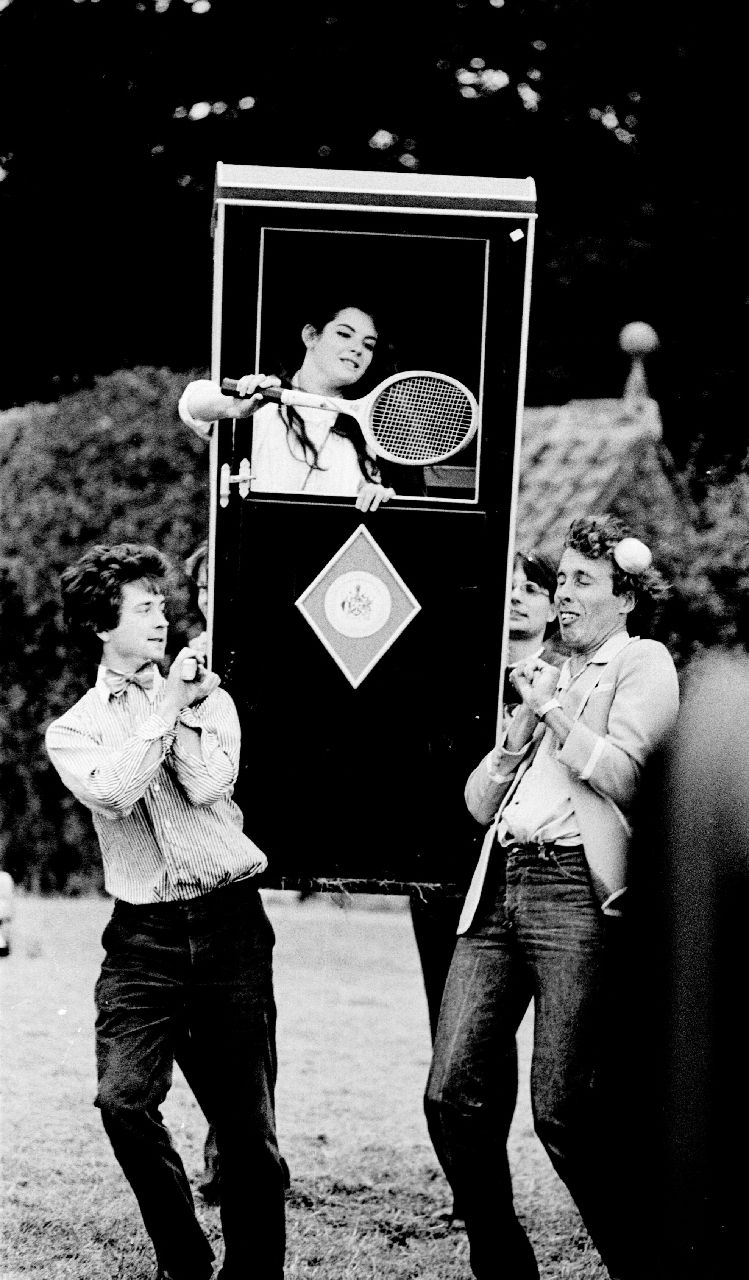 Dafydd Jones, Nigella Lawson playing tennis, Dangerous Sports Club tea party, 1981