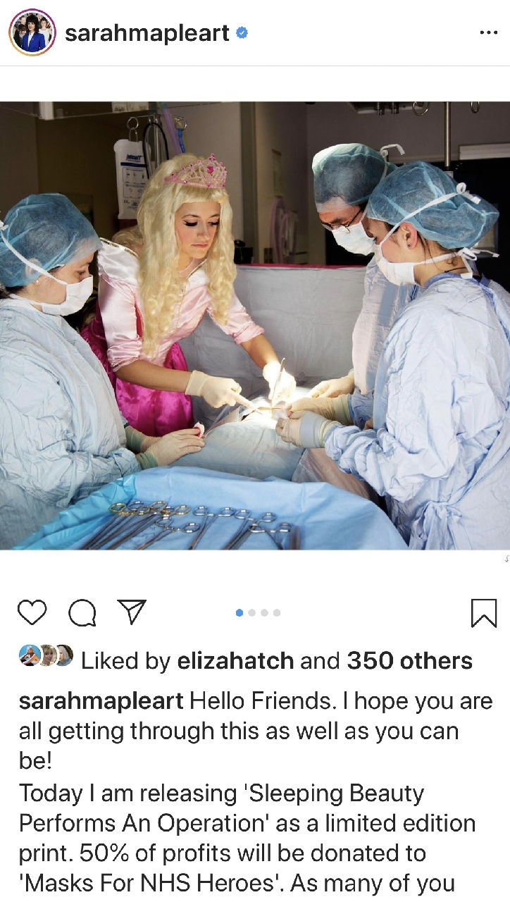 Sarah Maple, Sleeping Beauty Performs an Operation, 2020
