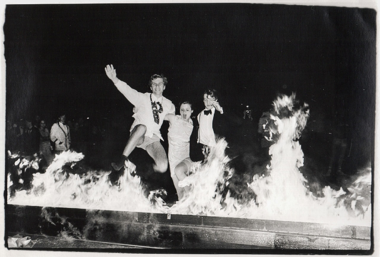 Dafydd Jones, Burning Boats (vintage), 1984