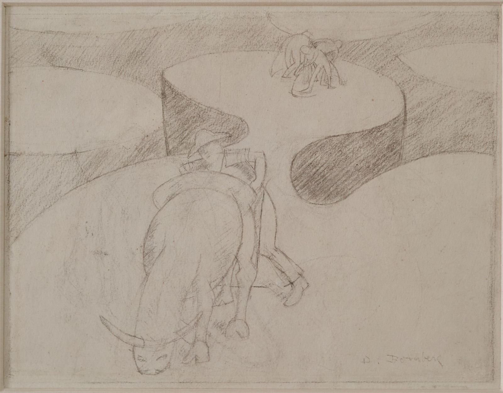 David Bomberg (1890-1957), Field Workers, Palestine, c.1923