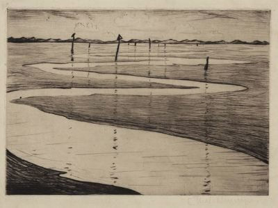 CHRISTOPHER RICHARD WYNNE NEVINSON, Silver Estuary, Rye, Late 1920s