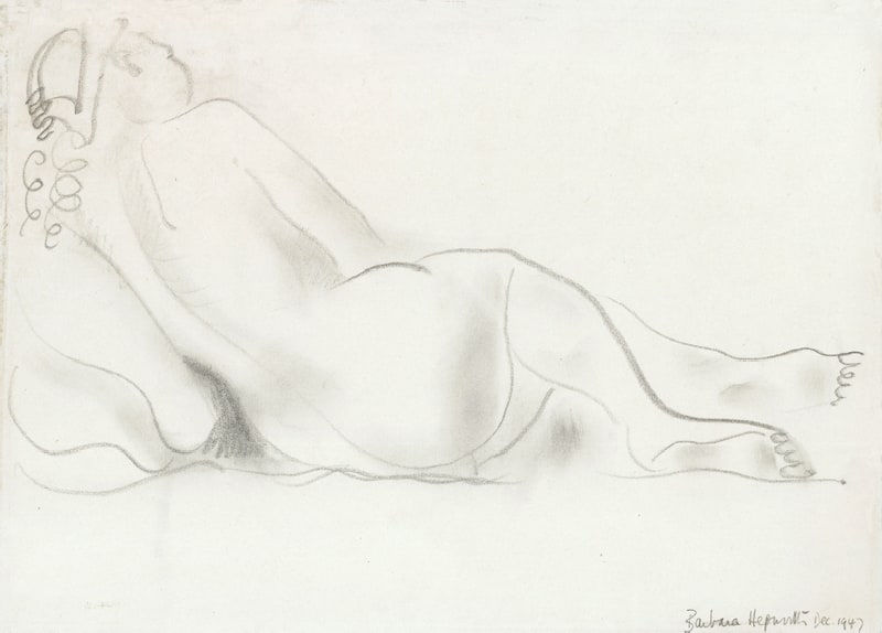 BARBARA HEPWORTH, Reclining Nude, 1947