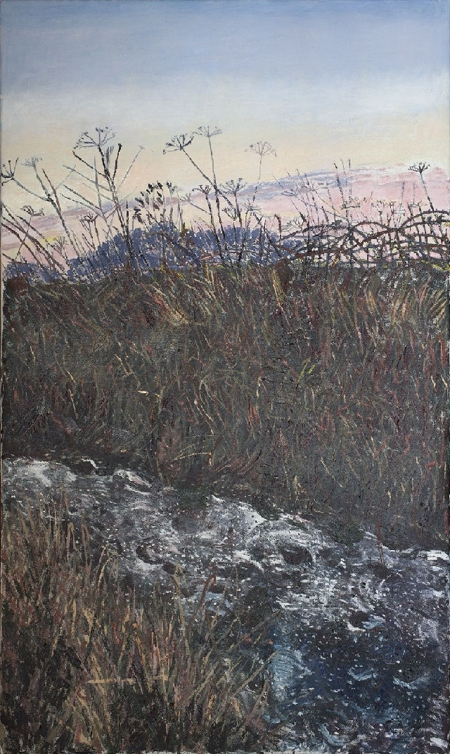 SUSAN WILSON, Snow in the Scrubs at Sunset, 2017
