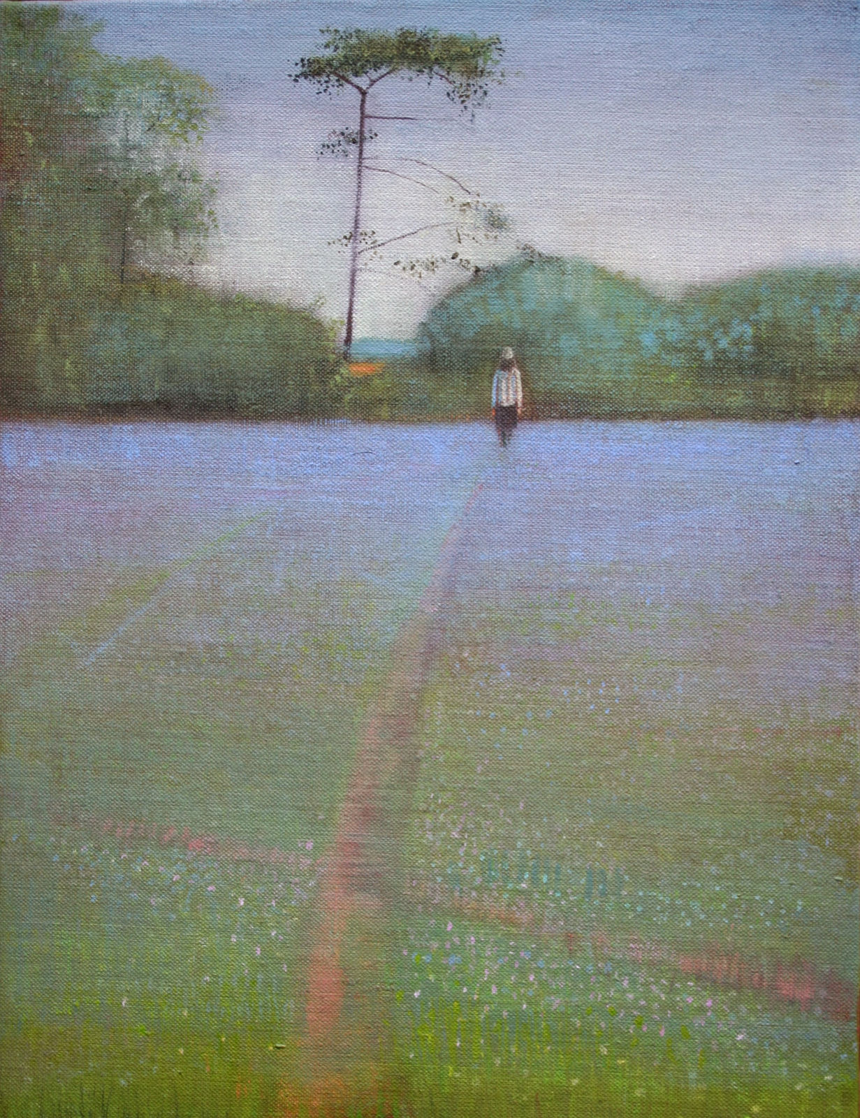 THOMAS LAMB, Path in Linseed Field, study