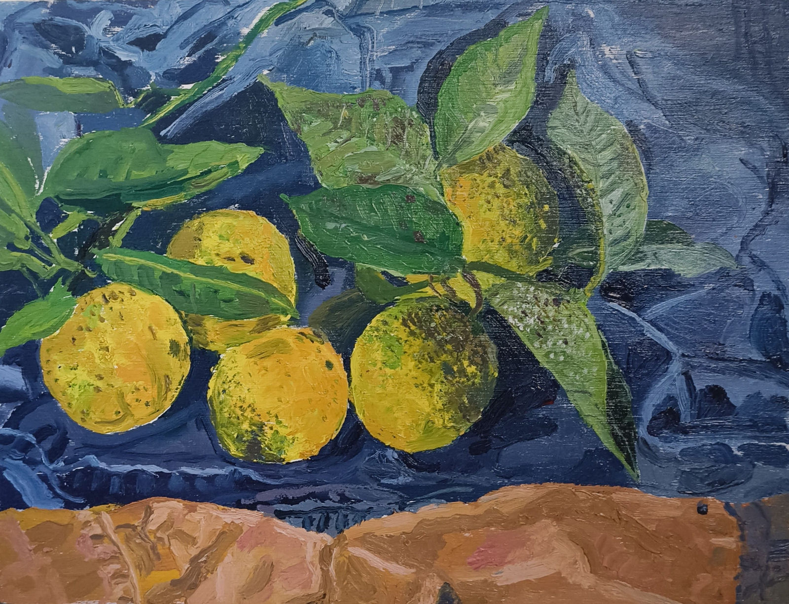SUSAN WILSON, Pelorus Sound Lemons on Overalls, 2024