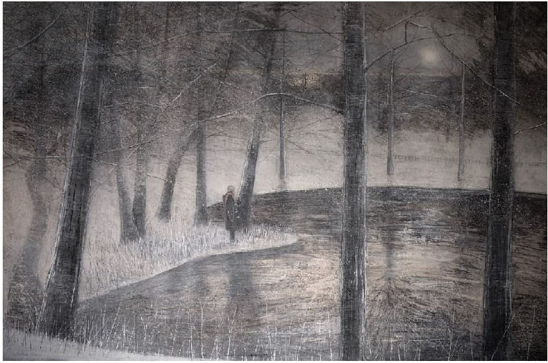 THOMAS LAMB, Lake at Night