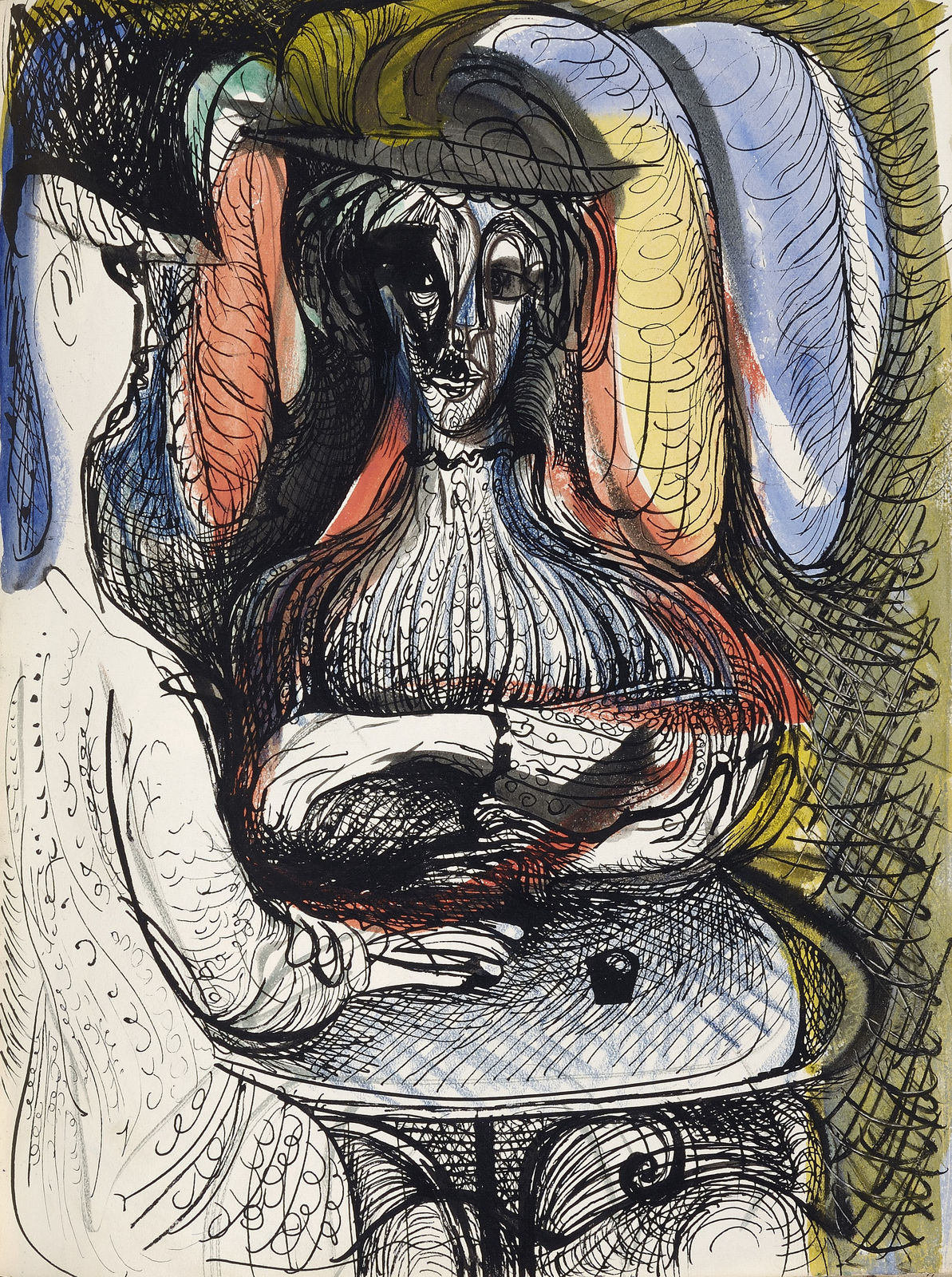 CERI RICHARDS, Two Costers in a Pub, 1942