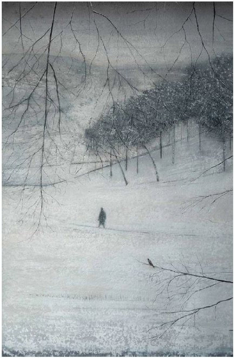 THOMAS LAMB, Blackbird in the Snow