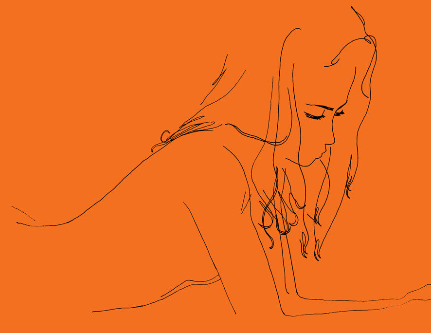 ED HODGKINSON, MH Lying, Pastelorange, 2012