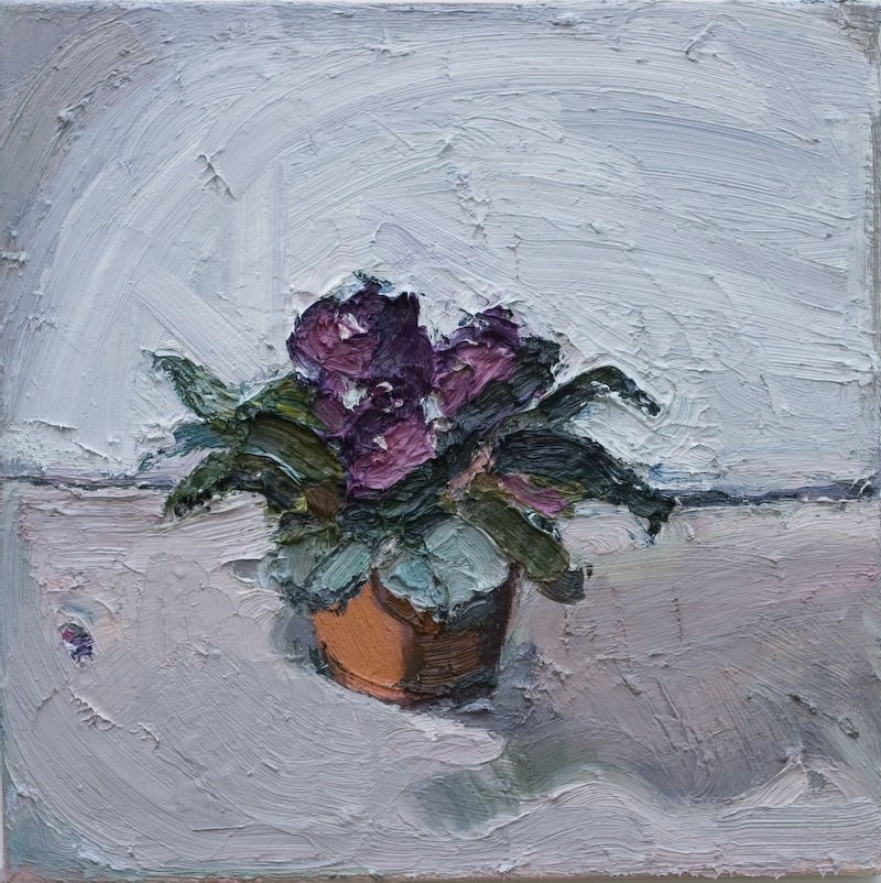 DUNCAN WOOD, Purple plant, interior-scape