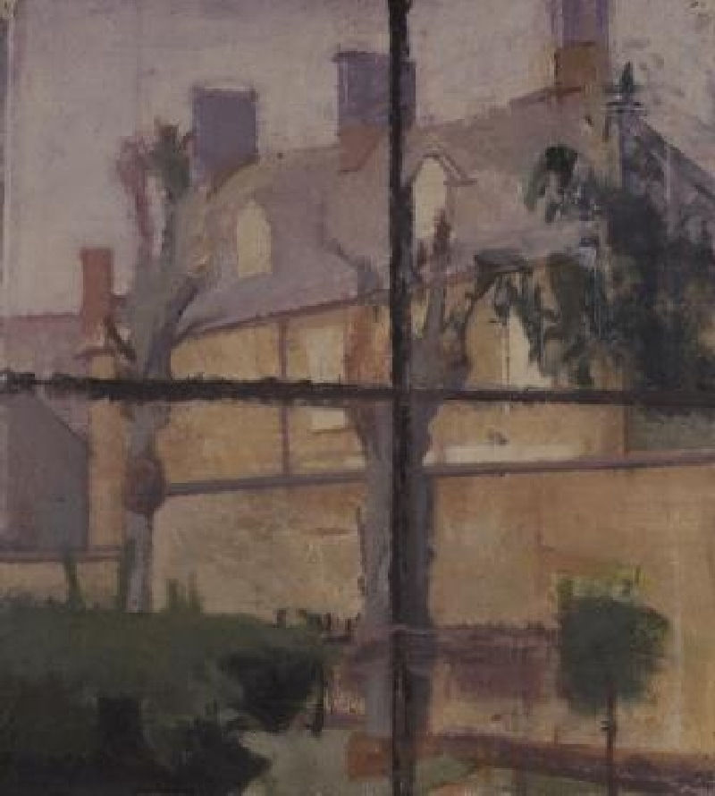 WILLIAM COLDSTREAM CBE, Mrs. Middleton’s House from Oriel Cottage, Shenington, 1961