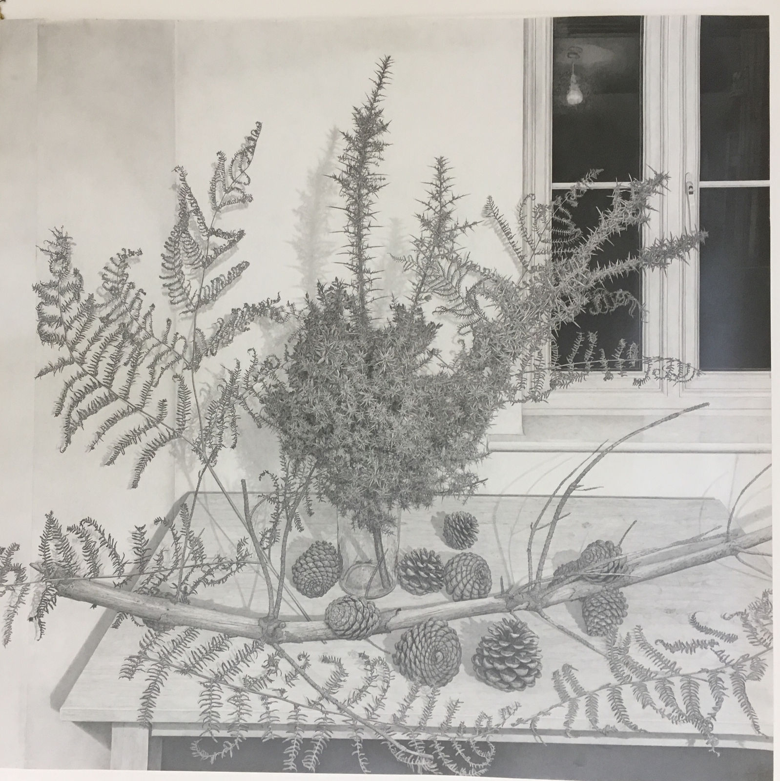 EDMUND CHAMBERLAIN, Still Life with Gorse, Bracken and Pine Cones