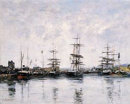 EUGÈNE LOUIS BOUDIN, Deauville, Le Bassin, painted 1880-1885